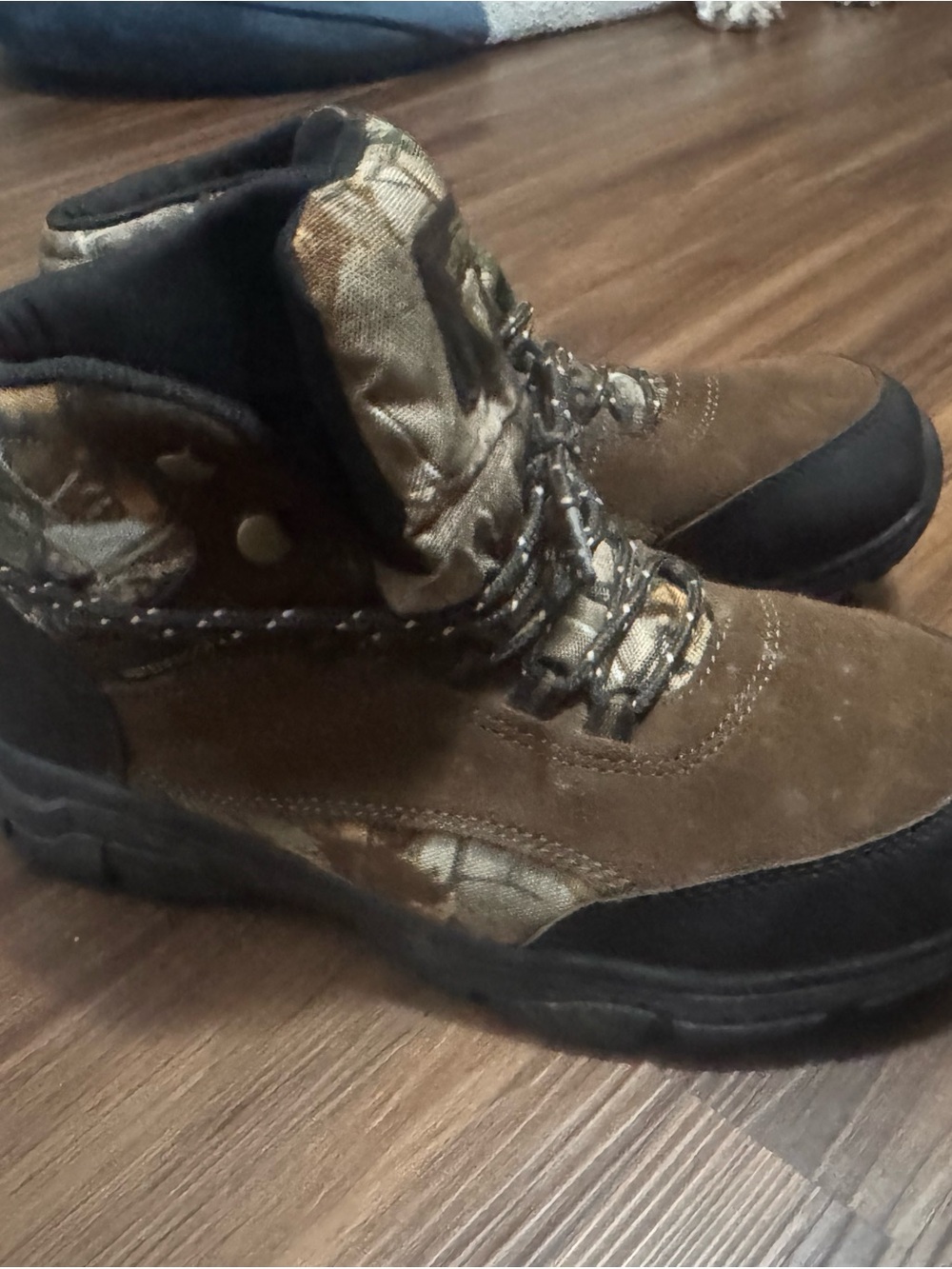 Men's Brown Suede Hiking Boots with Black Outsole